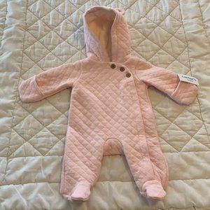 NWT Carter's NB Pink Bear Quilted Footie